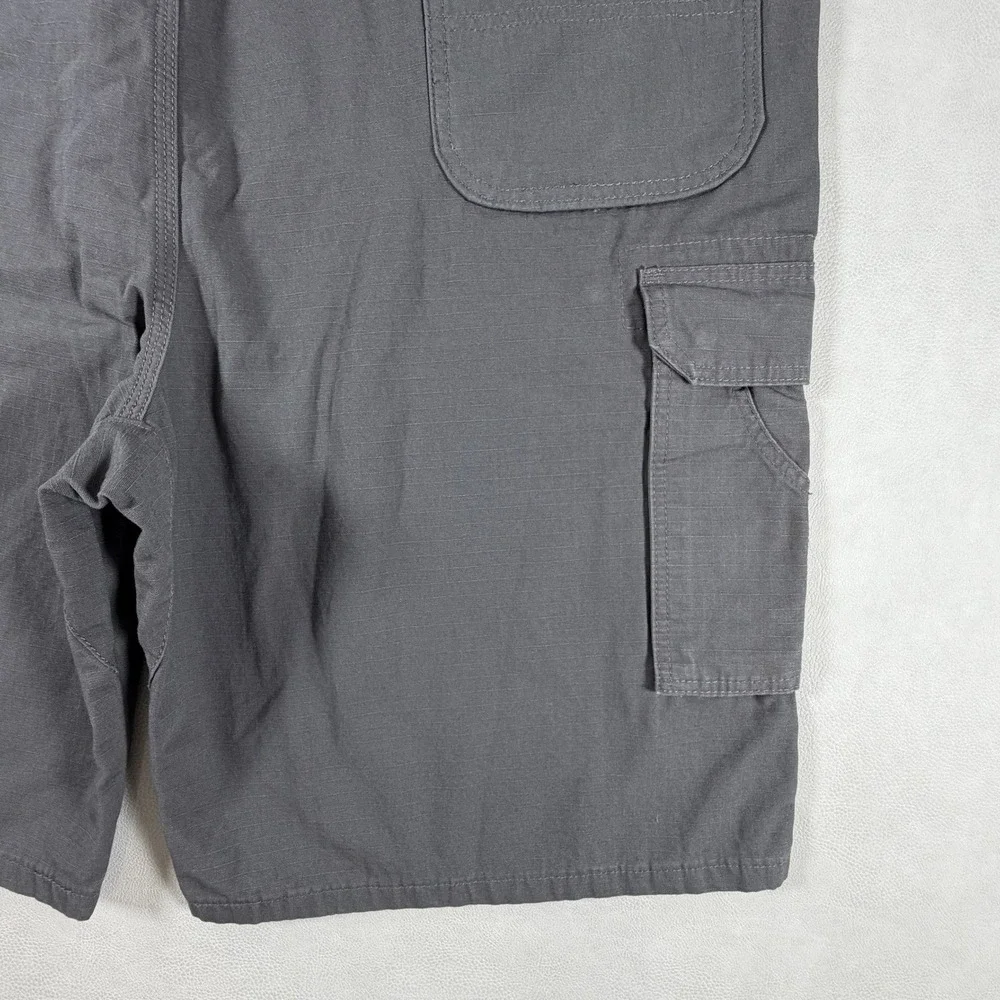 Wrangler Riggs Workwear Mens Gray Ripstop Cargo Shorts 44 New